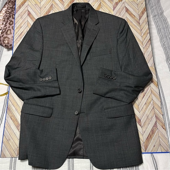 Lauren Ralph Lauren Wool Blazer Jacket Sportscoat Office Professional Dark Gray - Picture 11 of 14